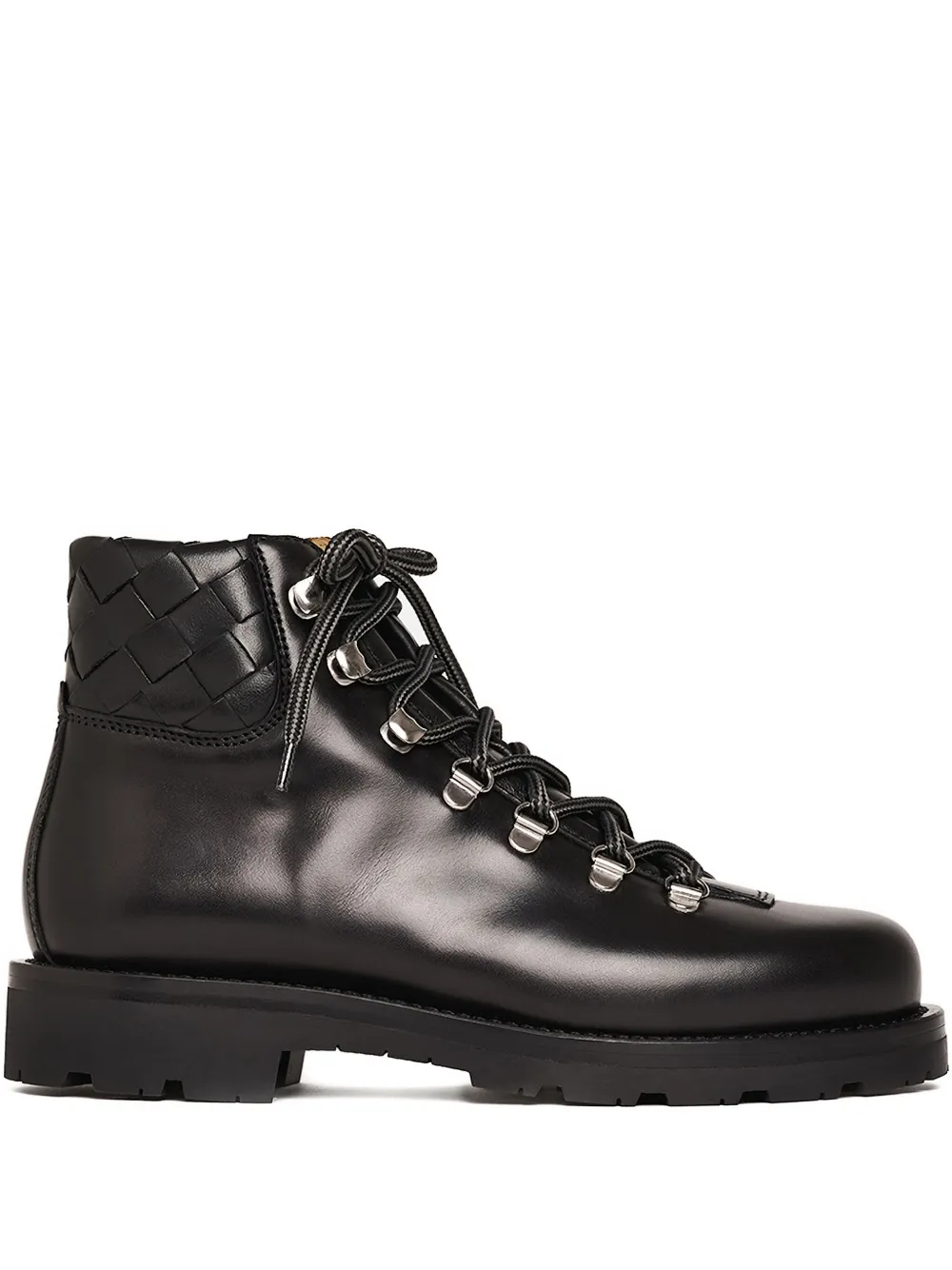 Scarosso Catherine leather lace-up boots Black