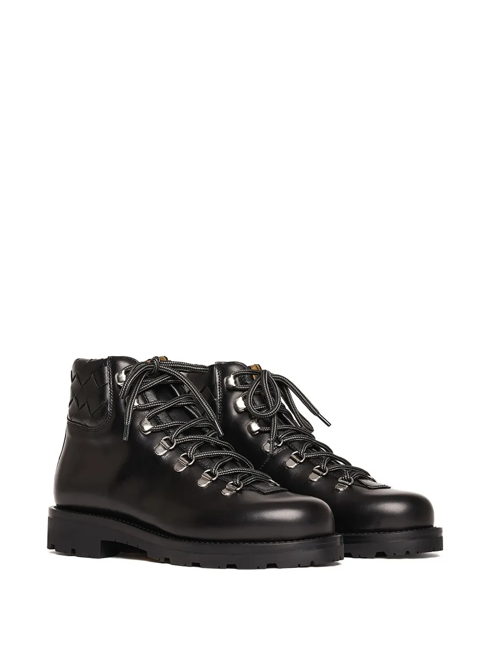 Scarosso Catherine leather lace-up boots Black