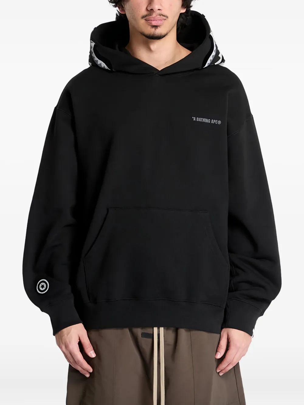 shark-logo pullover hoodie