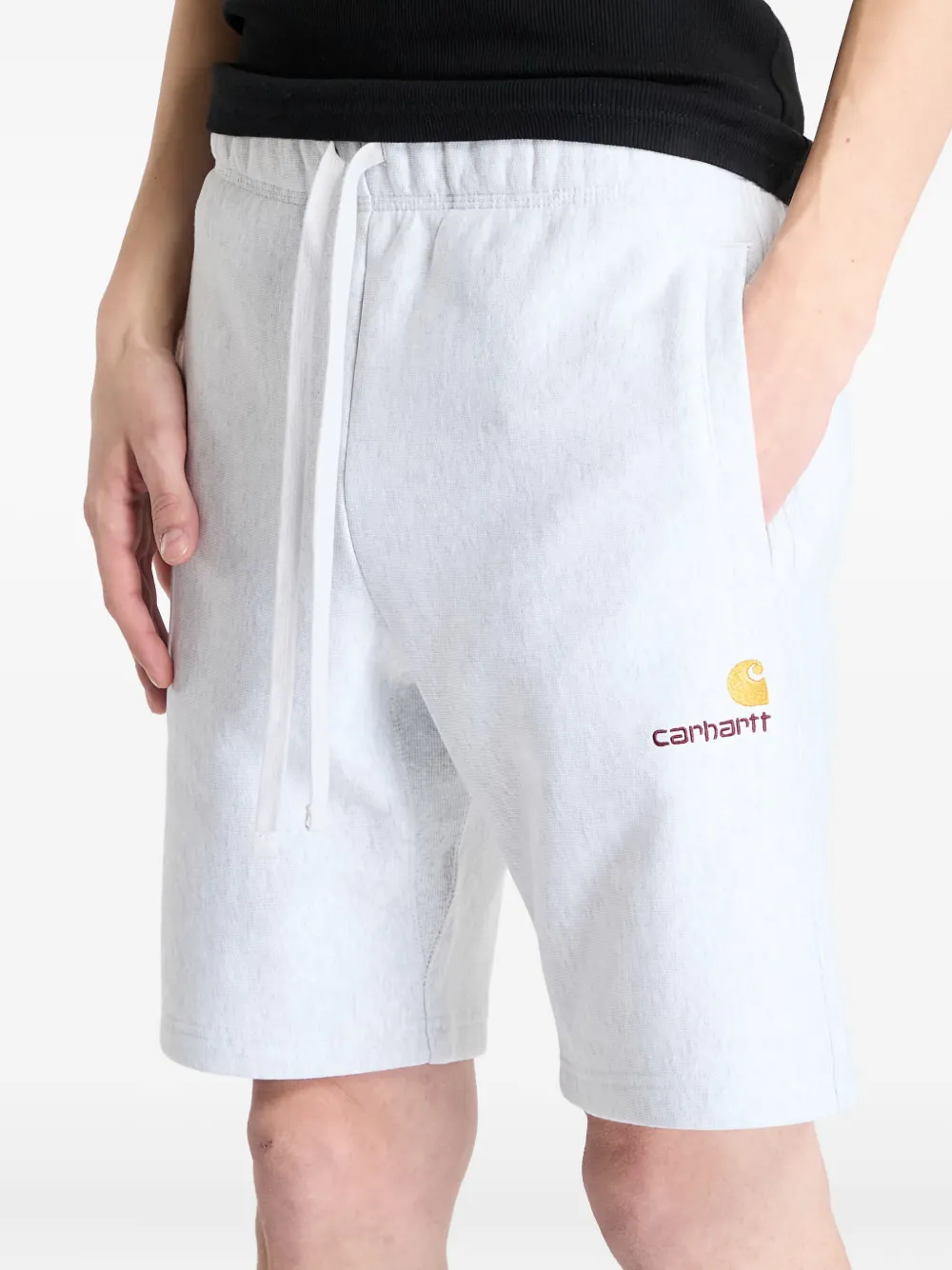 Carhartt WIP script-logo sweat shorts Grijs