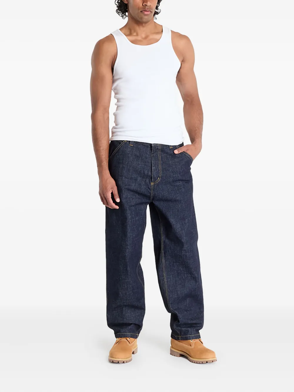 Carhartt WIP Jeans met logopatch - Blauw