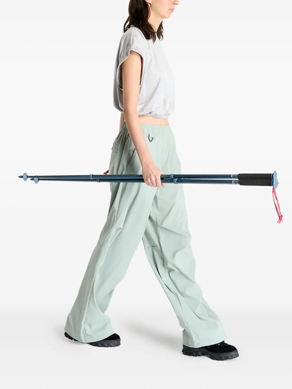 Nike elastic-waist wide-leg trousers - Groen