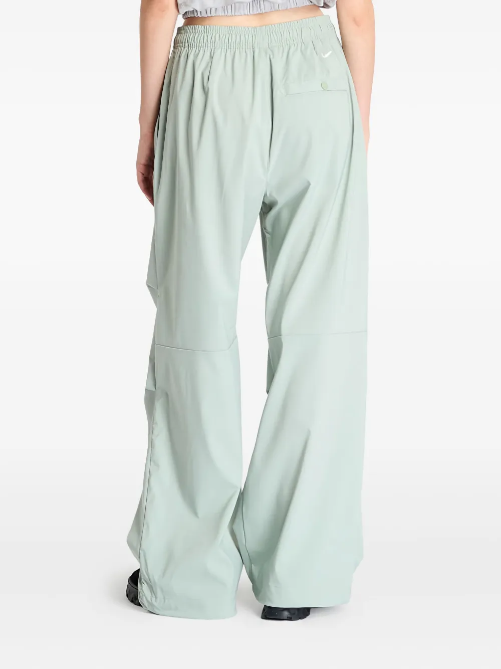 Nike Elastic-waist Wide-leg Trousers In Green
