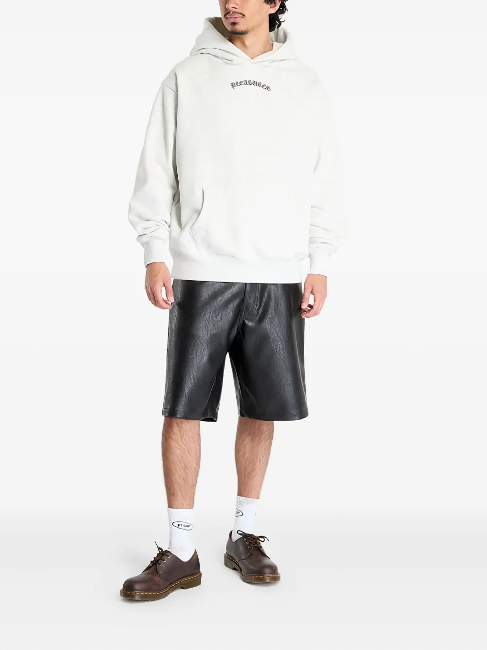 Pleasures Hoodie met geborduurd logo Wit
