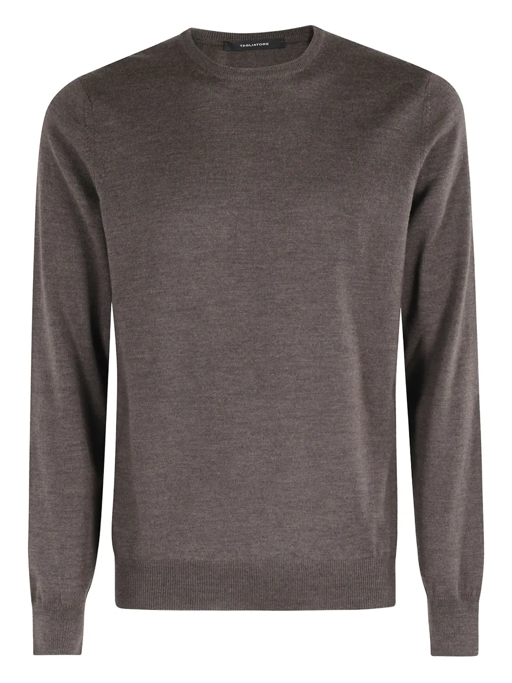 Tagliatore round-neck virgin-wool sweater Bruin