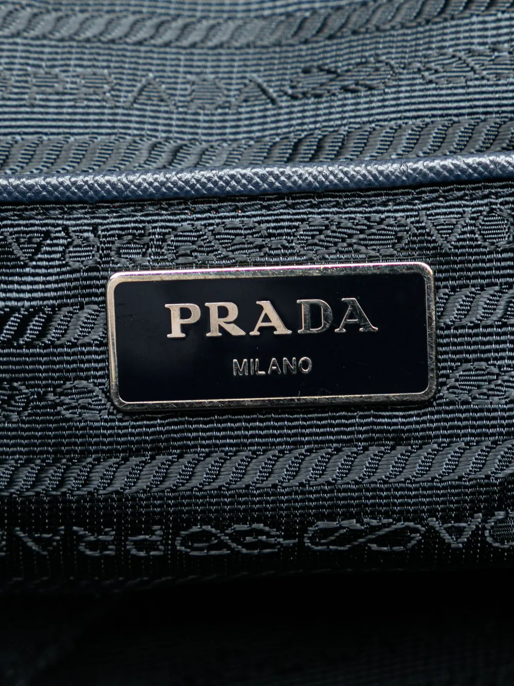 Pre-owned Prada 2013-2025 Tessuto Stampato Satchel In Blue