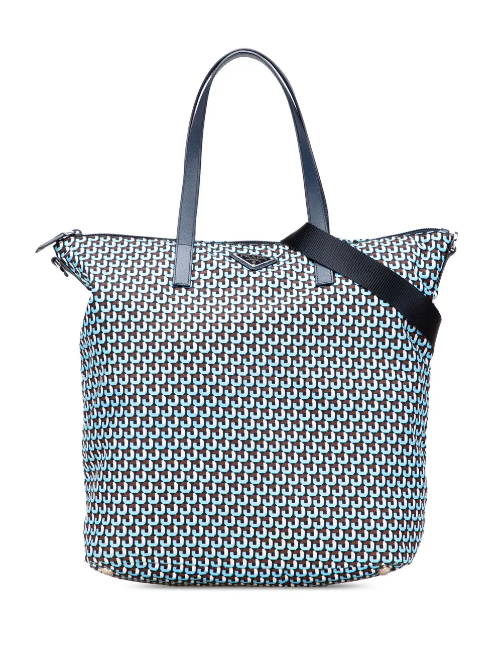 Prada Pre-Owned 2013-2025 Tessuto Stampato satchel | Blue | Image 1