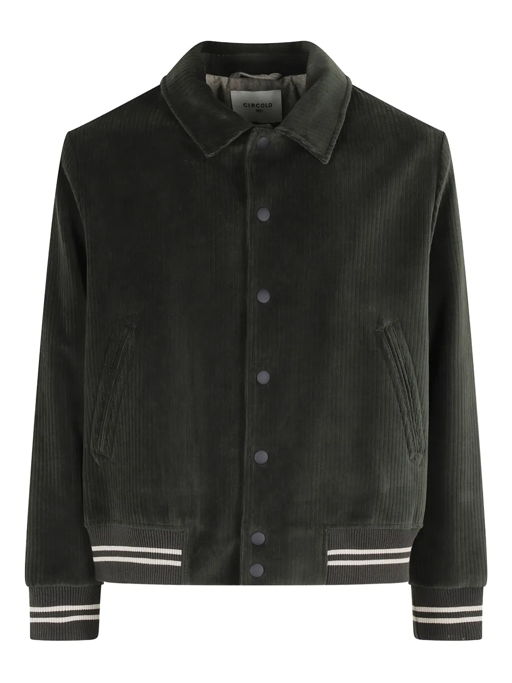 Circolo 1901 ribbed-cuff corduroy jacket Groen