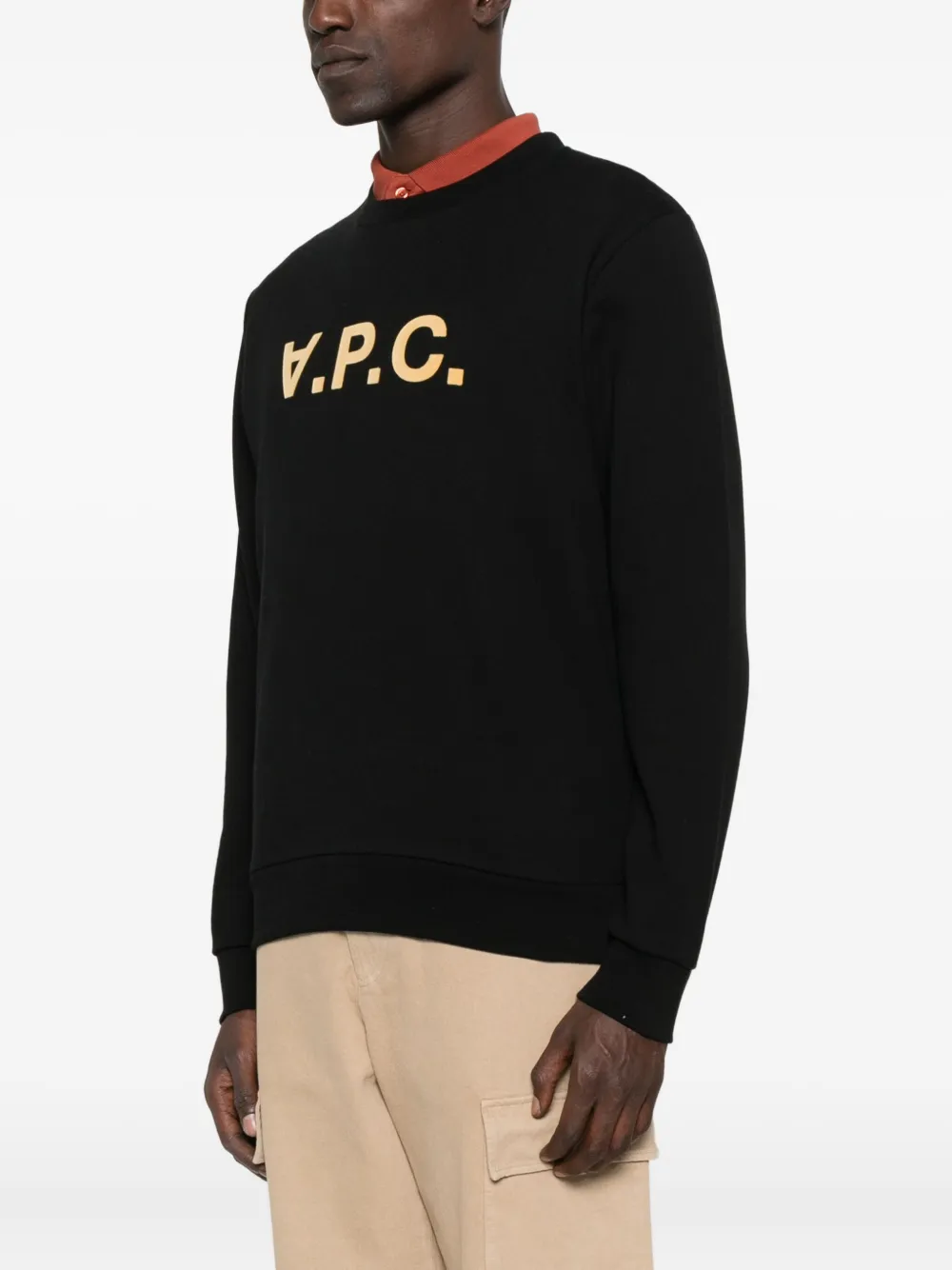 A.P.C. Sweater met geborduurd logo Zwart