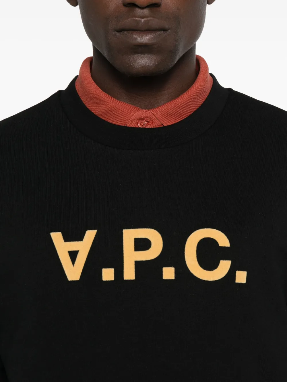A.P.C. Sweater met geborduurd logo Zwart