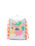 Billieblush zebra-print fringed backpack - Silver