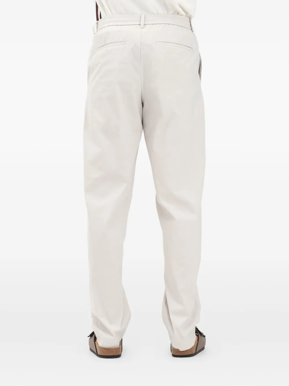 SELECTED Broek met trekkoordtaille Wit