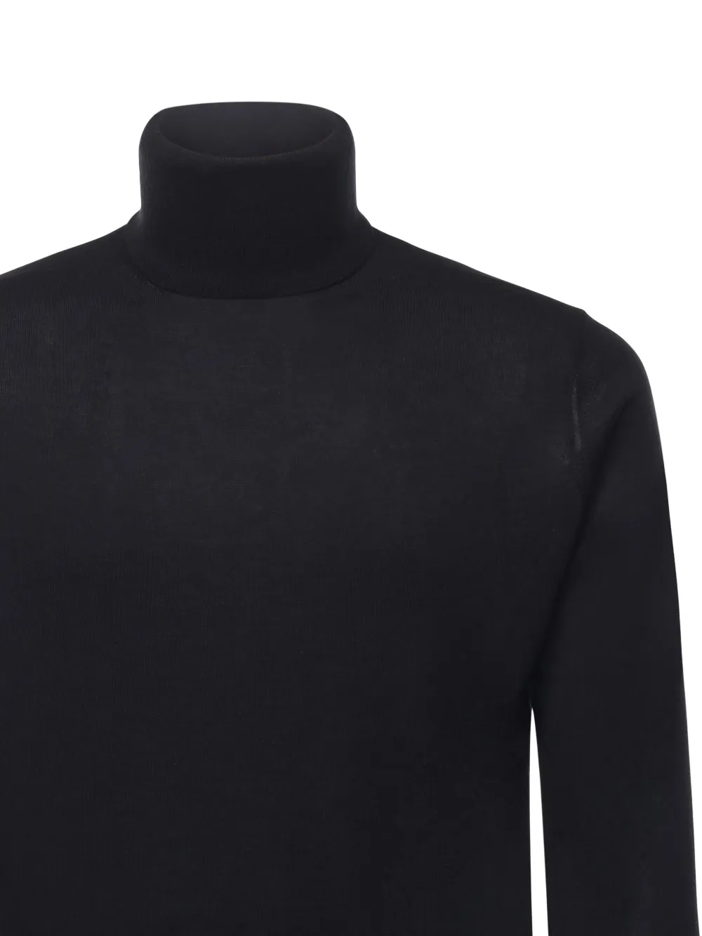 Alpha Studio Turtleneck Long-sleeved Sweater In Black