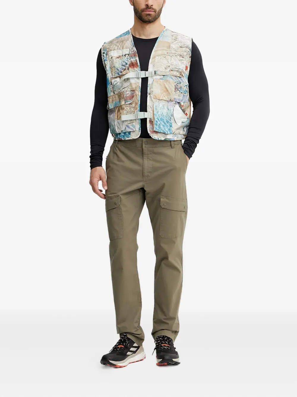 Columbia patchwork-print gilet 335 BEIGE
