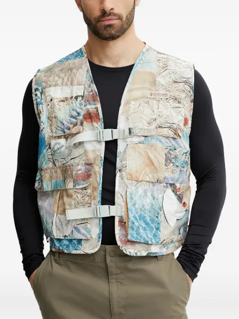 Columbia patchwork-print gilet