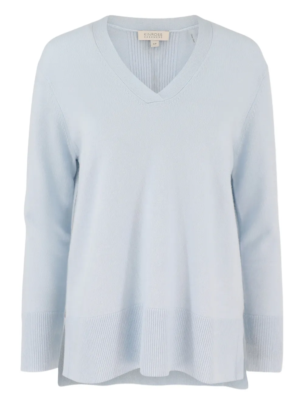 Kinross Cashmere V-neck sweater | Blue | Image 1