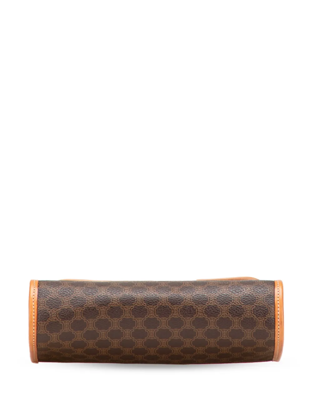 Pre-owned Celine 1997 Macadam Coated Canvas Clutch Bag In Brown