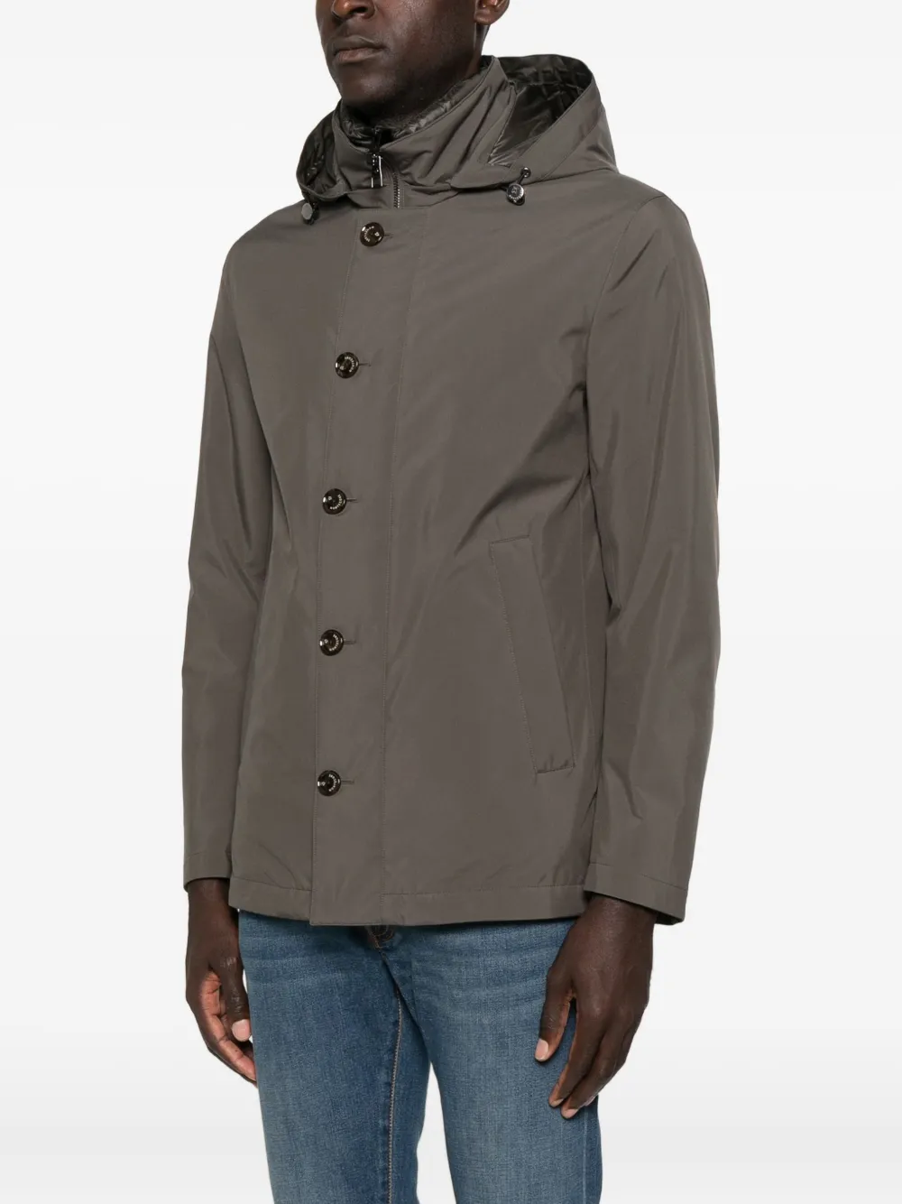 Montecore Hooded Layered Jacket In Green