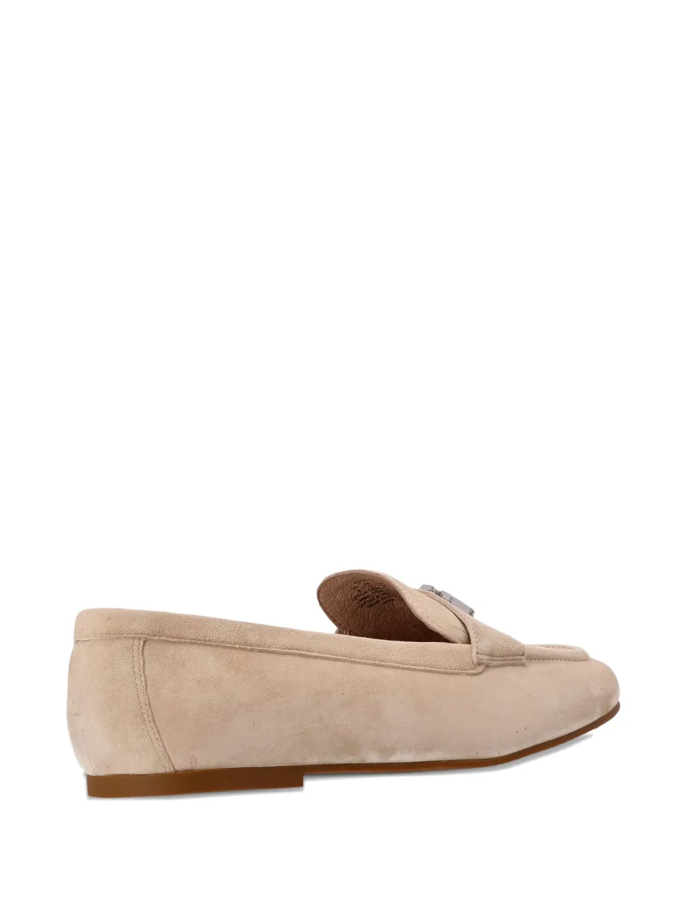 Polo Ralph Lauren metal-plaque suede loafers Neutrals