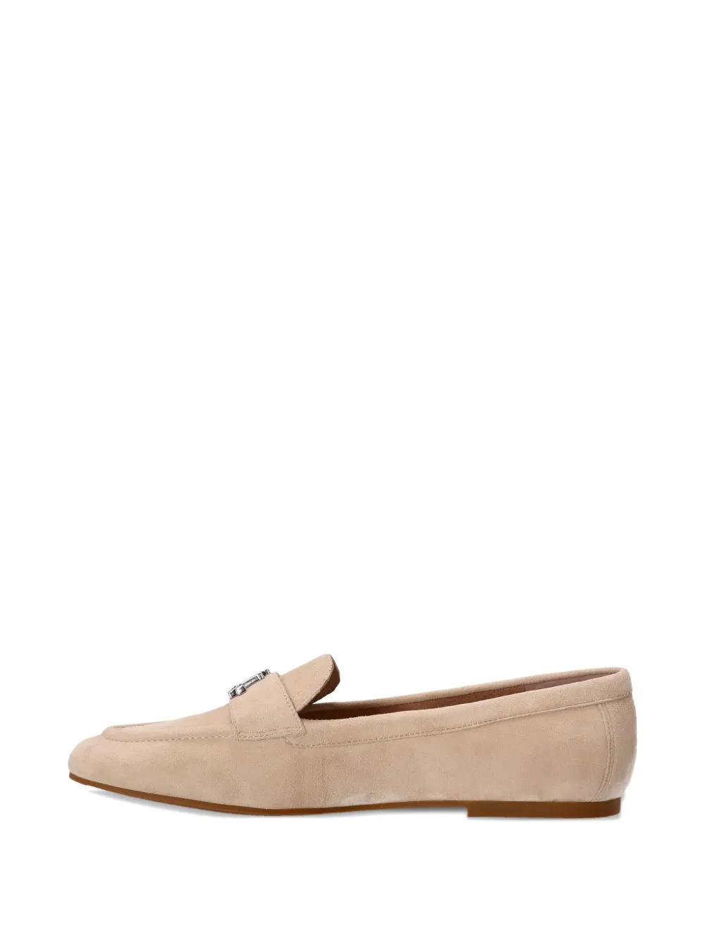 Polo Ralph Lauren metal-plaque suede loafers Neutrals