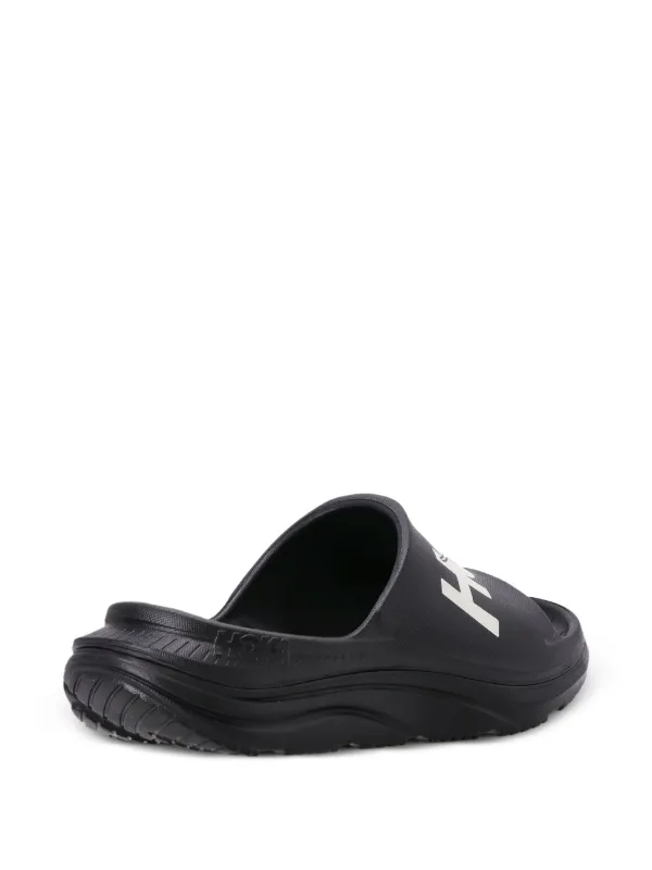 HOKA ロゴ サンダル | ブラック | FARFETCH JP