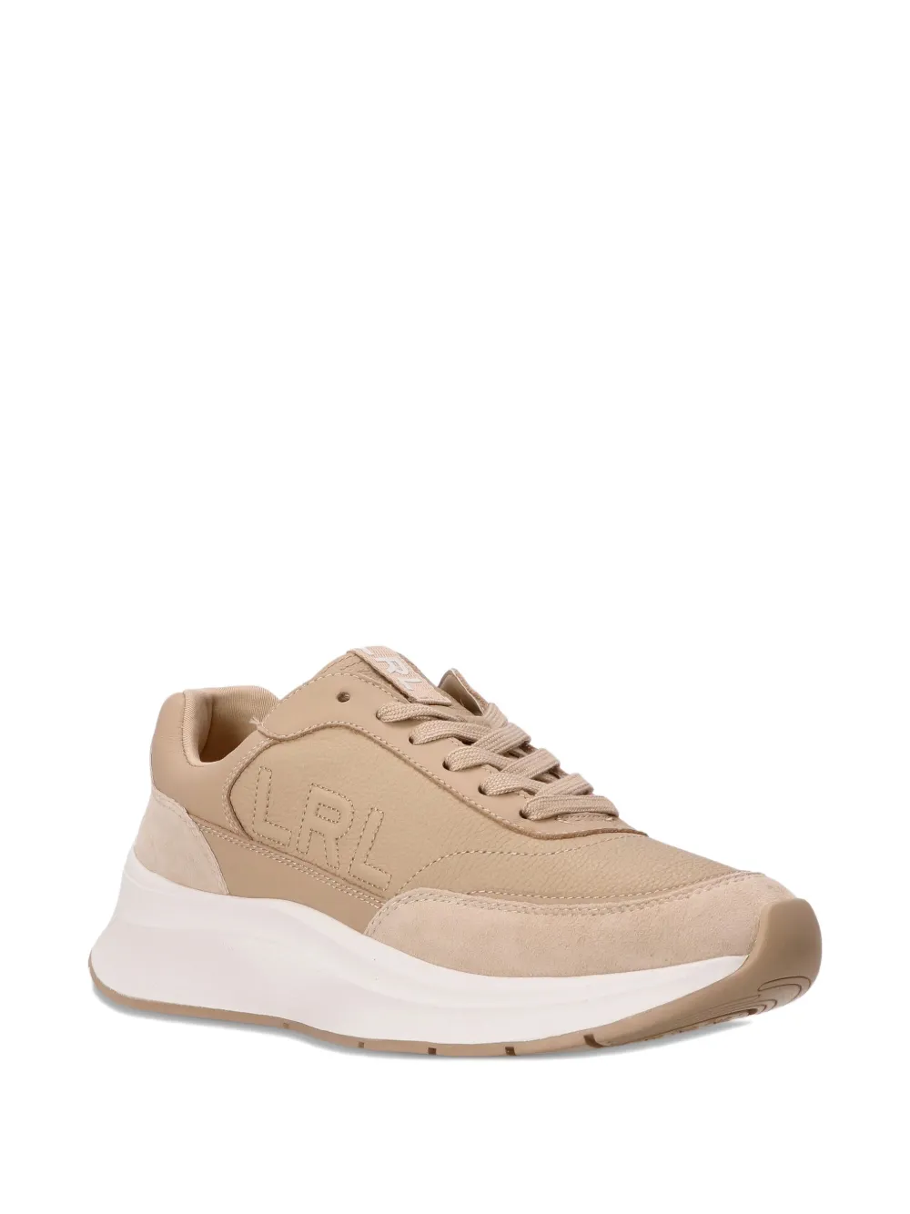 Polo Ralph Lauren Sneakers met leren logo - Beige