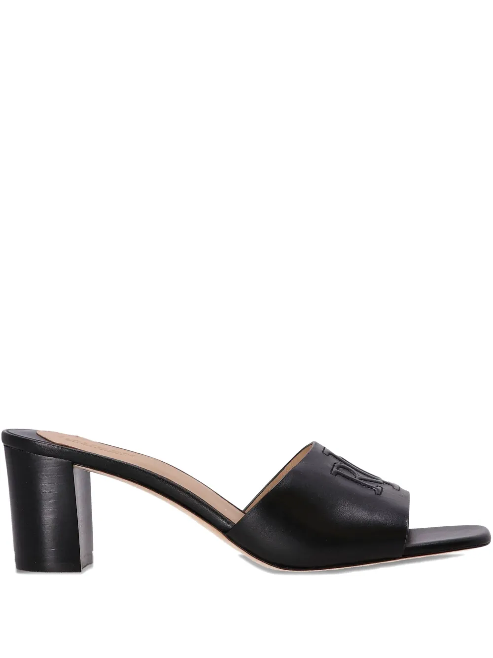 Polo Ralph Lauren logo-embossed block-heel sandals Black