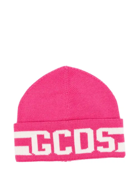 Gcds Kids logo-detail beanie hat