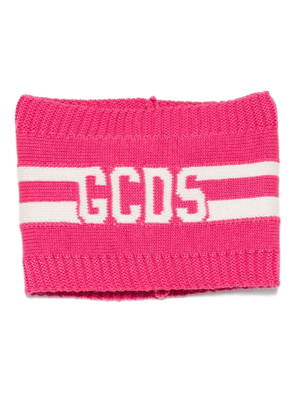 Gcds Kids logo-stripe scarf | Pink | Image 1