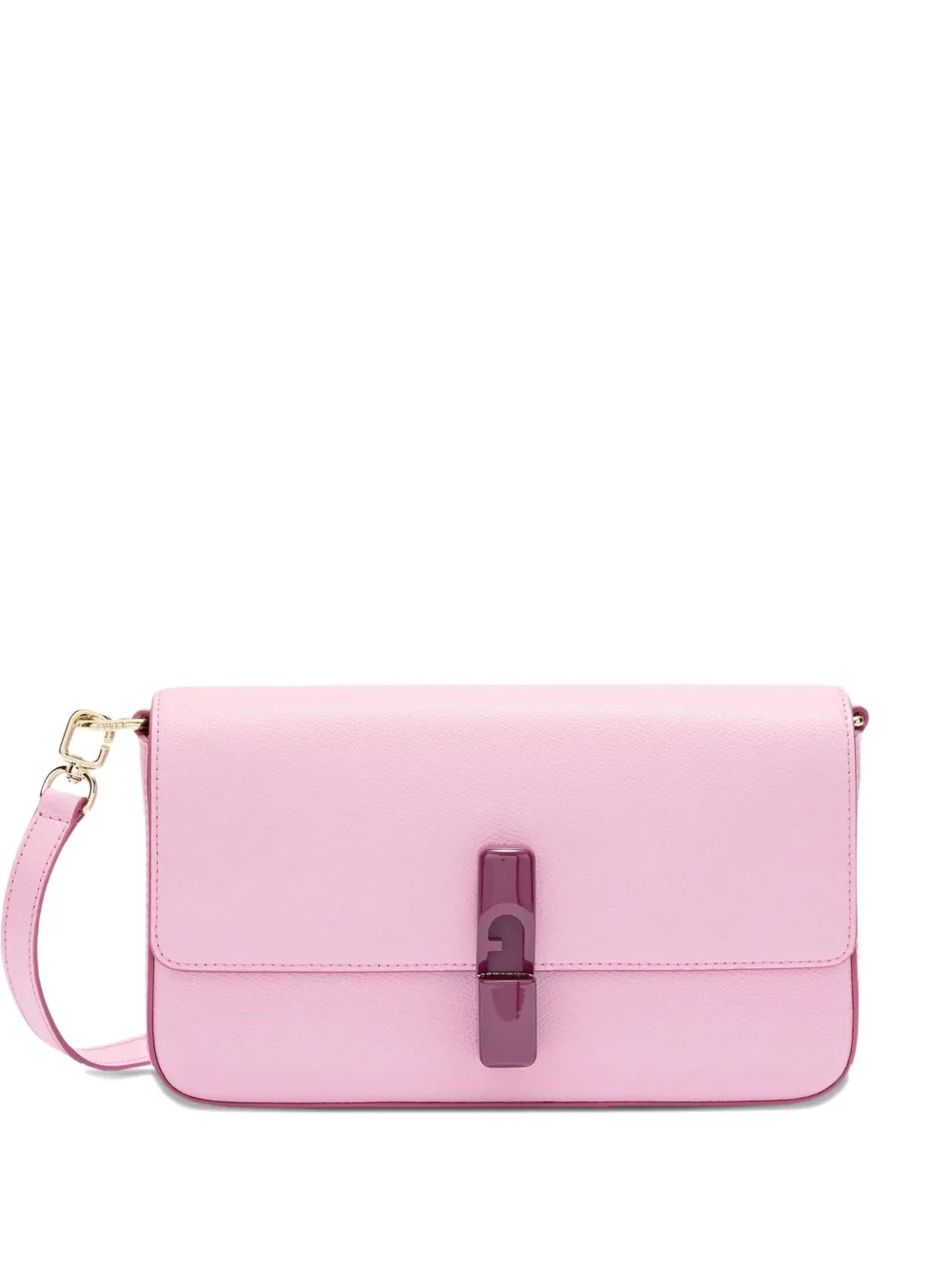 Furla Iride Flap-lock Satchel In Pink