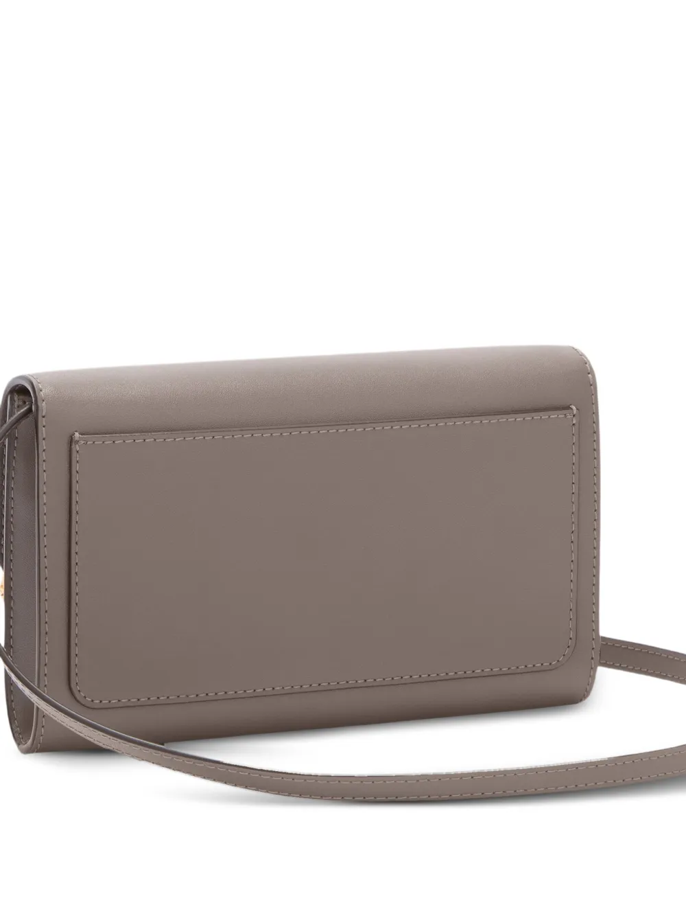 Furla Spherical-clasp Leather Mini Bag In Gray
