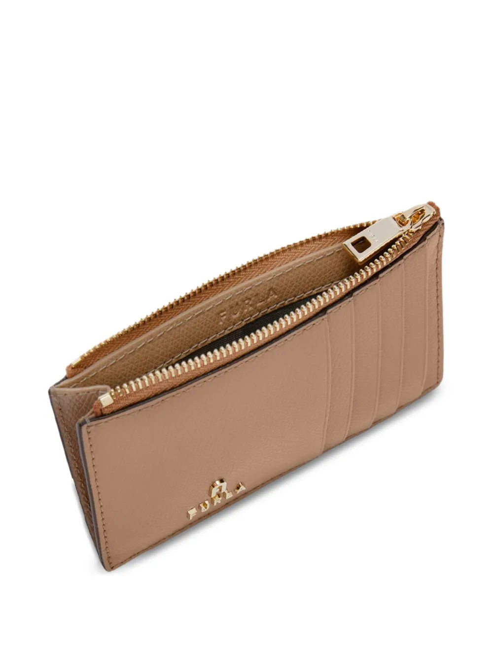 Furla Camelia M Zip-top Card Holder In Brown
