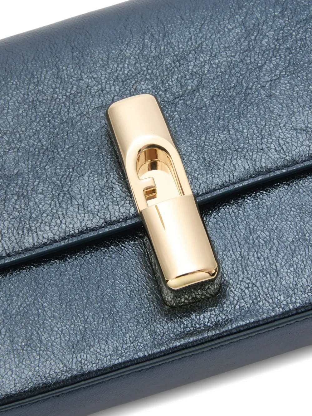 Furla Crossbodytas met metallic afwerking Blauw