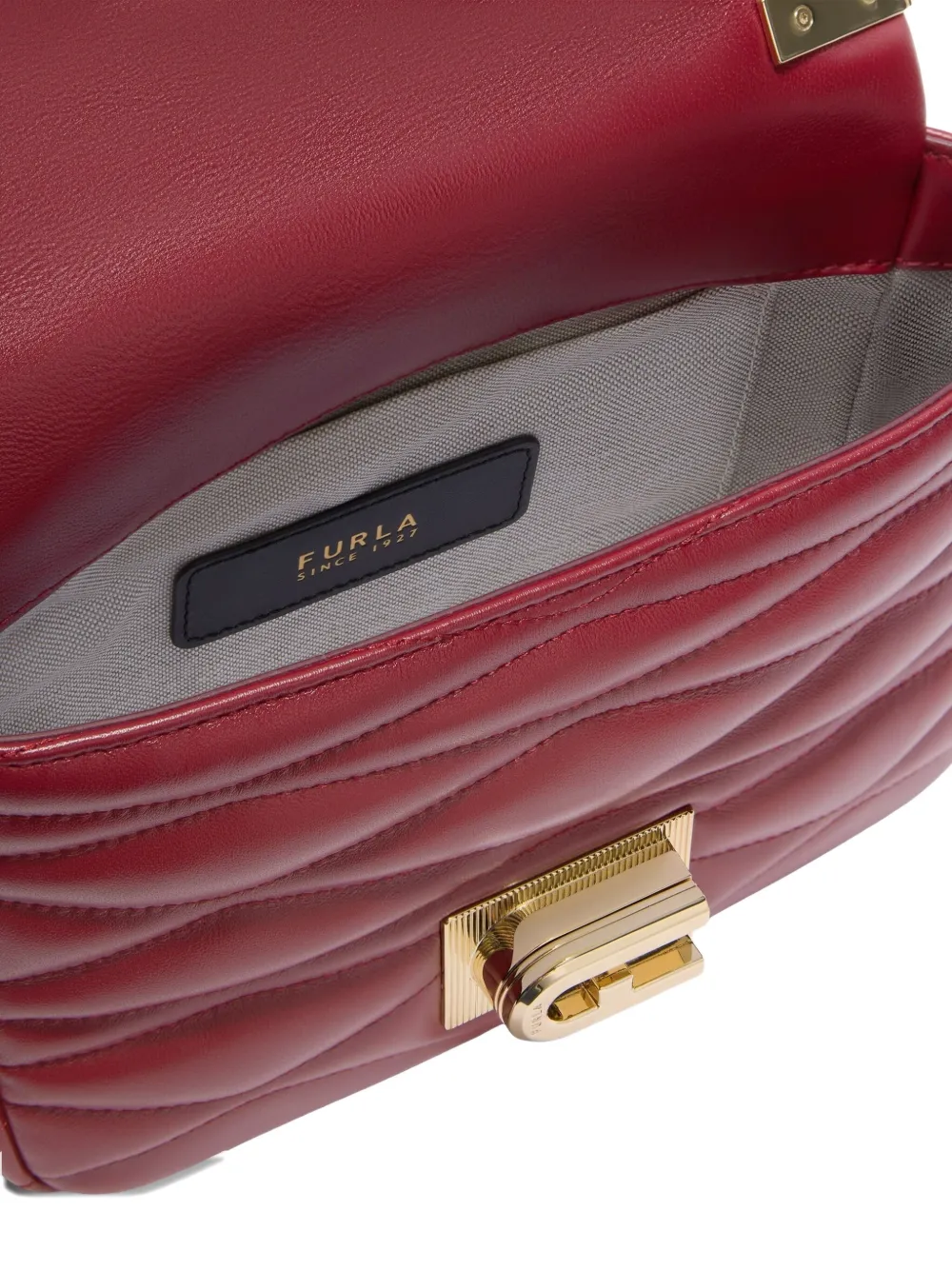 Furla Small Mala Quilted Chain-strap Cross Body Bag In Red
