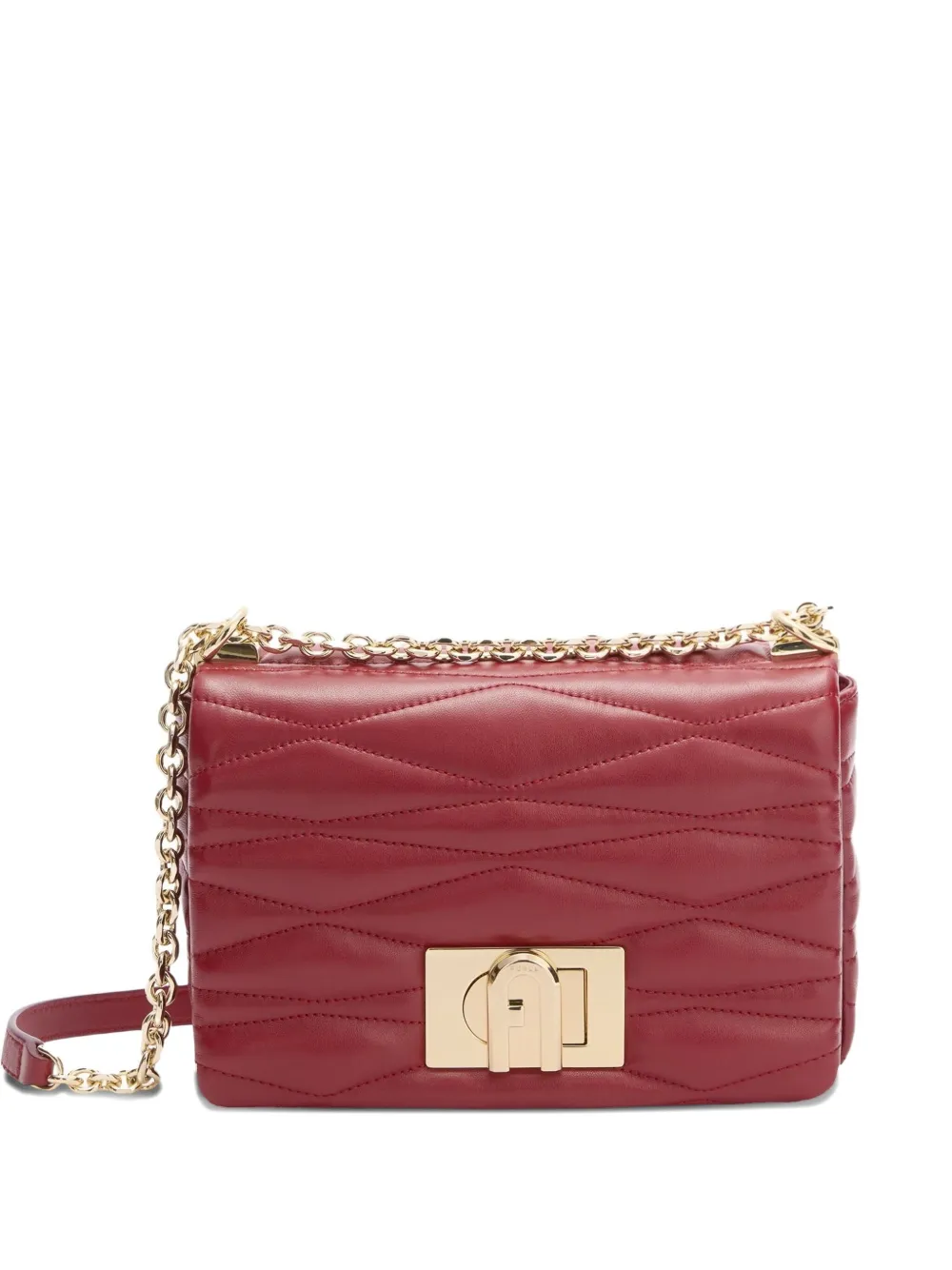 Furla Small Mala Quilted Chain-strap Cross Body Bag In Red