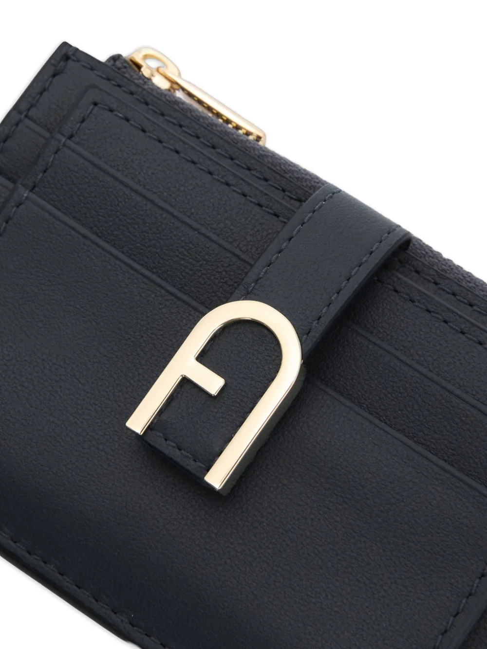 Furla Pasjeshouder met rits en gesp Zwart