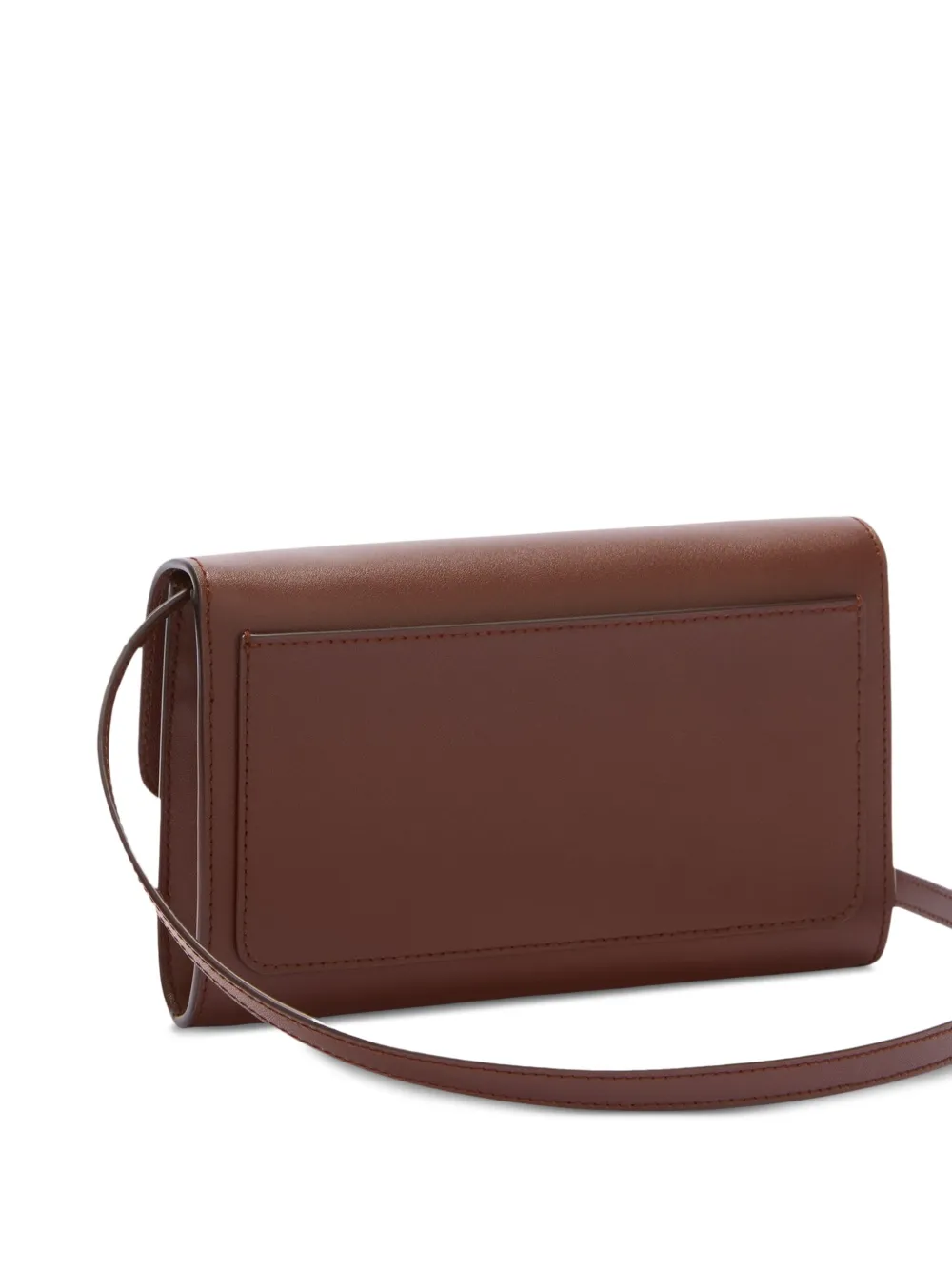 Furla Spherical-clasp Leather Mini Bag In Brown