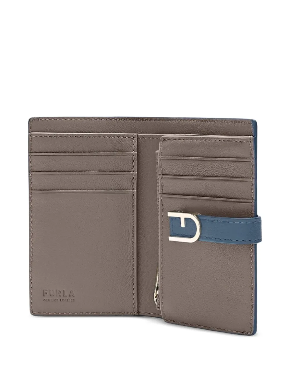 Furla Buckle-fastening Leather Wallet In Blue