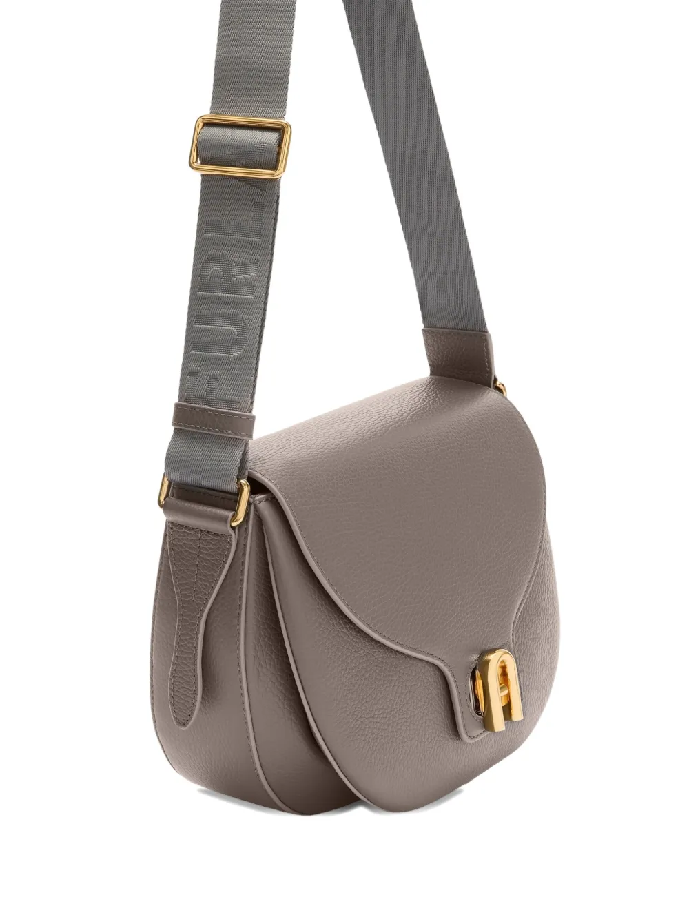 Furla Leren schoudertas met gewelfde omslag 4295S