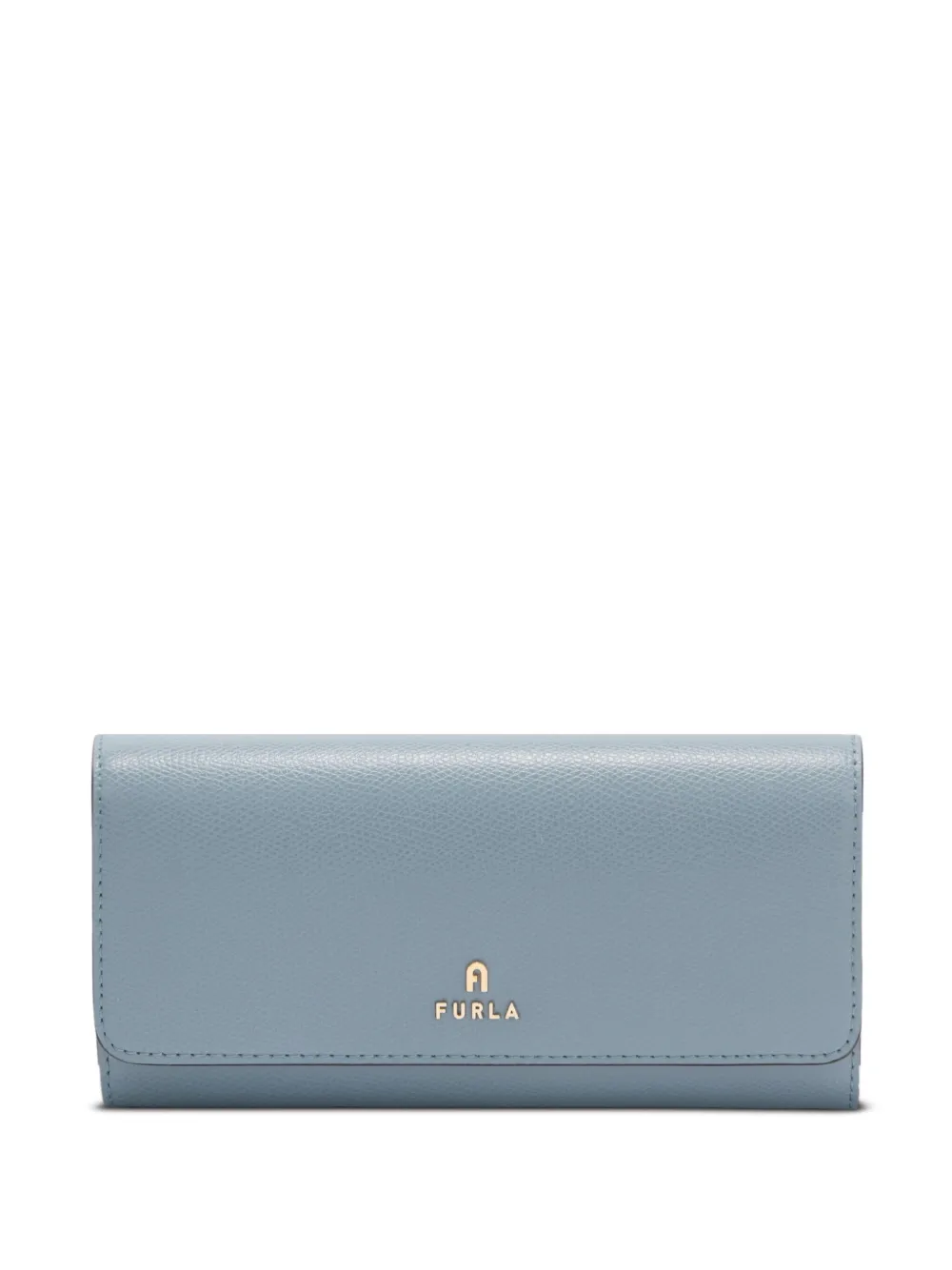 Furla Logo-plaque Leather Wallet In Blue