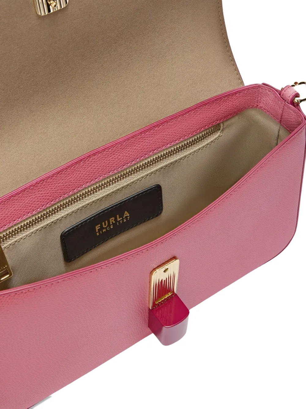 Furla Iride Flap-lock Bag In Pink