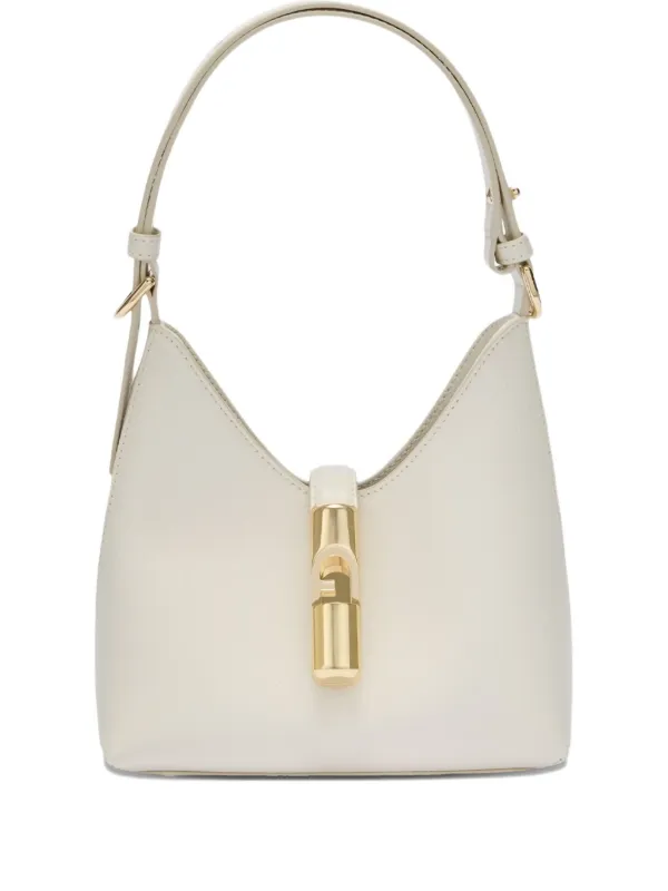 FURLA ホワイト レザー ショルダーバッグ Furla(フルラ) グレン レザー CHALK 白 ホワイト GLENN Shoulder bag