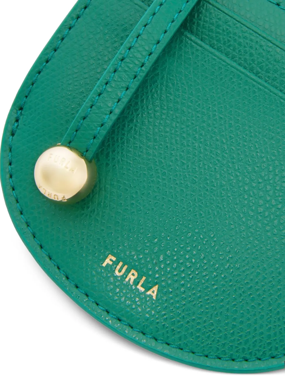 Furla Laura pasjeshouder met gewelfde rits - Groen