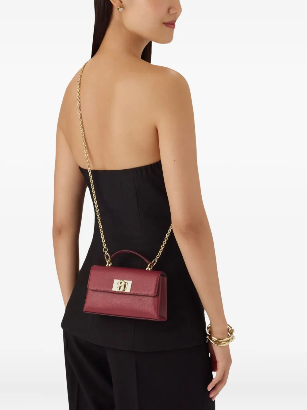 Furla Top-handle Chain Mini Bag In Red