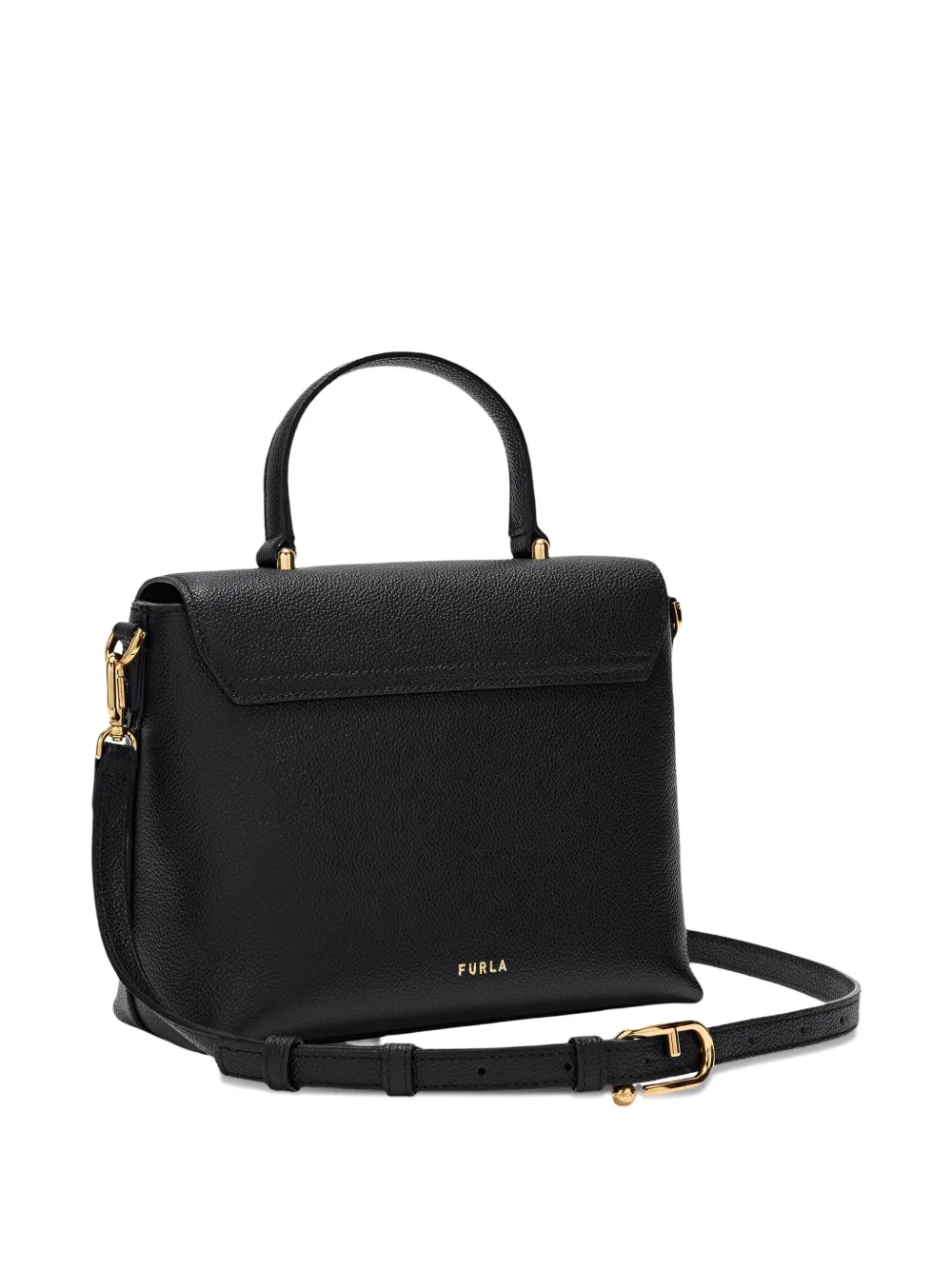 Furla Sfera Ball-detail Top-handle Bag In Black