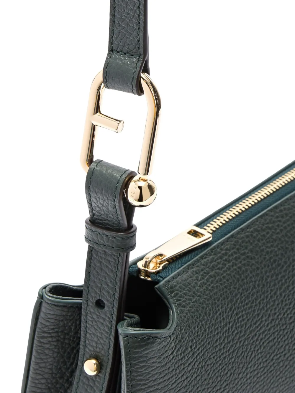 Furla Zip-top Flap Satchel In Black