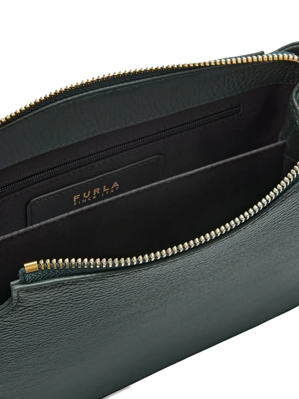 Furla Zip-top Flap Satchel In Black