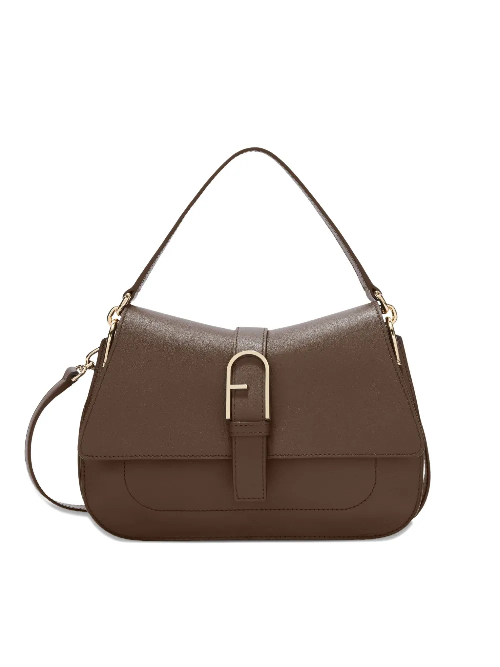 Furla Leather Satchel Bag In Brown