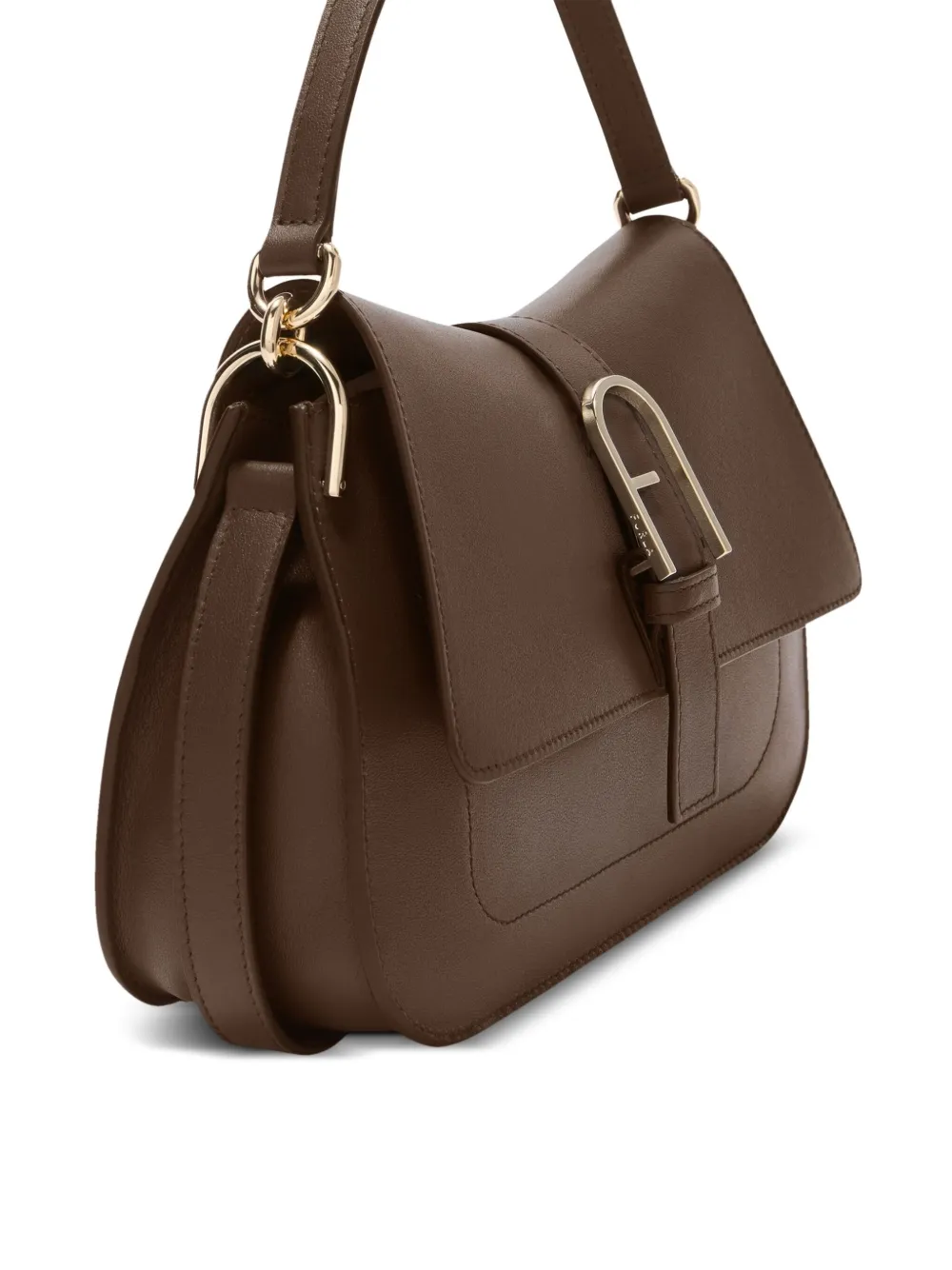 Furla Leather Satchel Bag In Brown