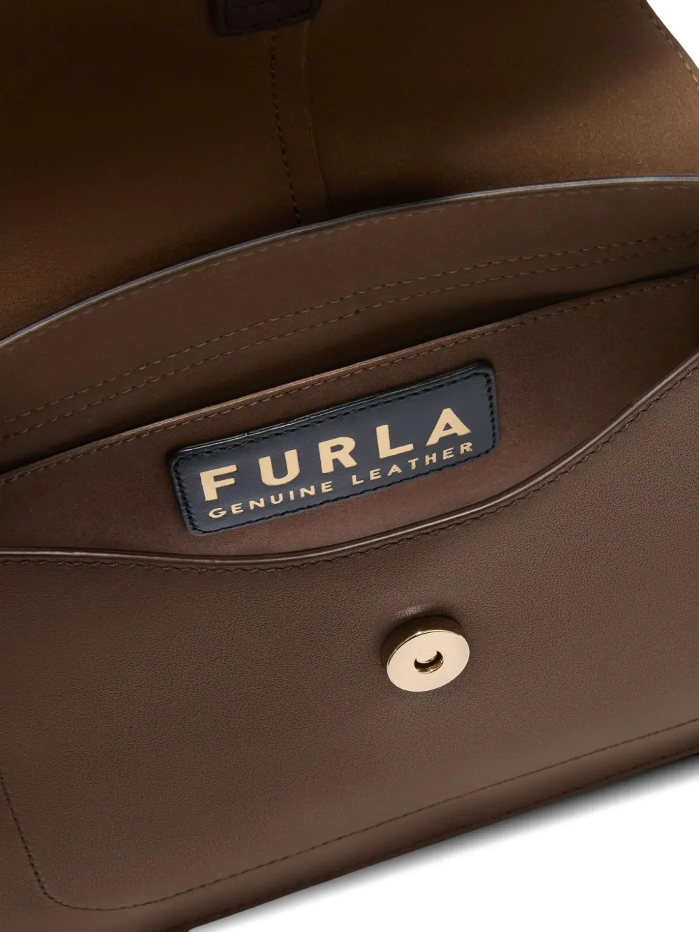 Furla Leather Satchel Bag In Brown